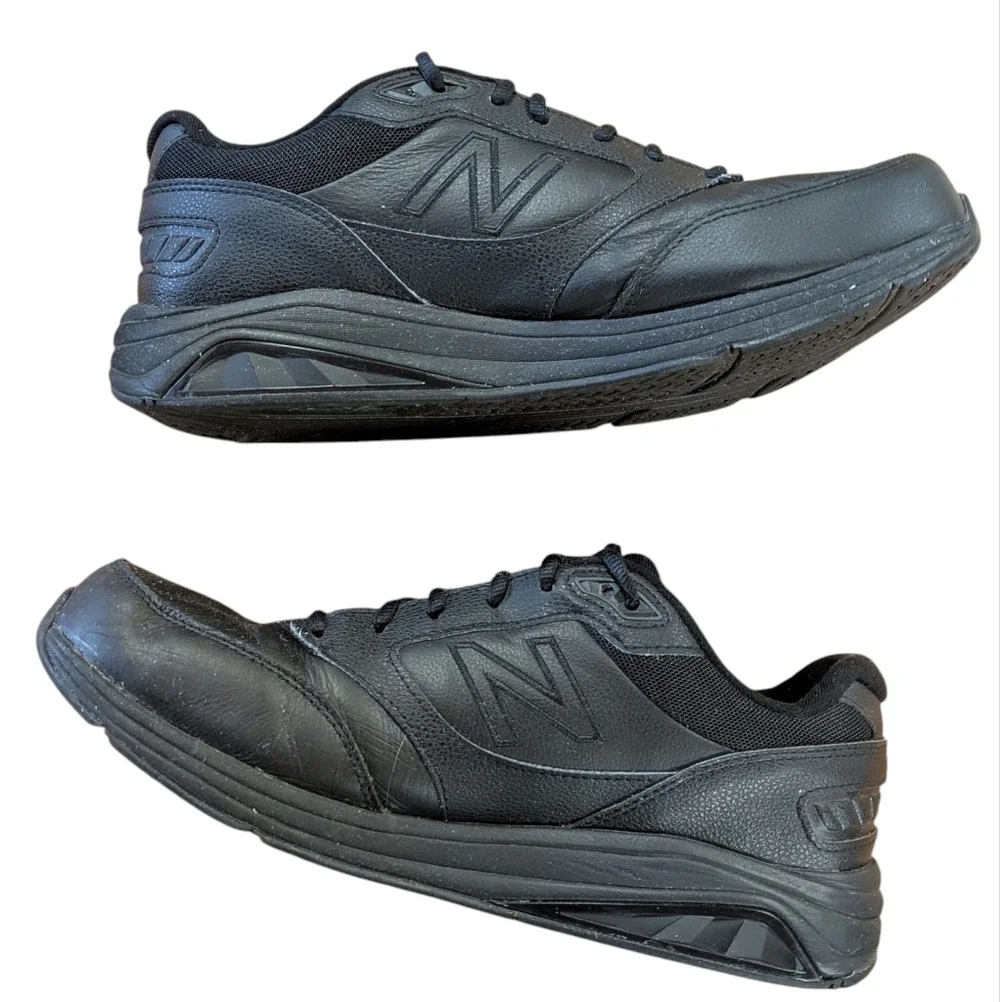 New Balance 928V3 Black Leather Walking Shoes Sneakers Mens 9 Womens 10.5